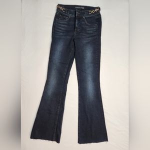 Veronica Beard Sz 25 Beverly Skinny Flare High Rise, no hem, Dark Ink
